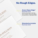 Avery Clean Edge Printable Business Cards with Sure Feed Technology, 2" x 3.5", Glossy White, 200 Blank Cards for Inkjet Printers (8859) - Image 4